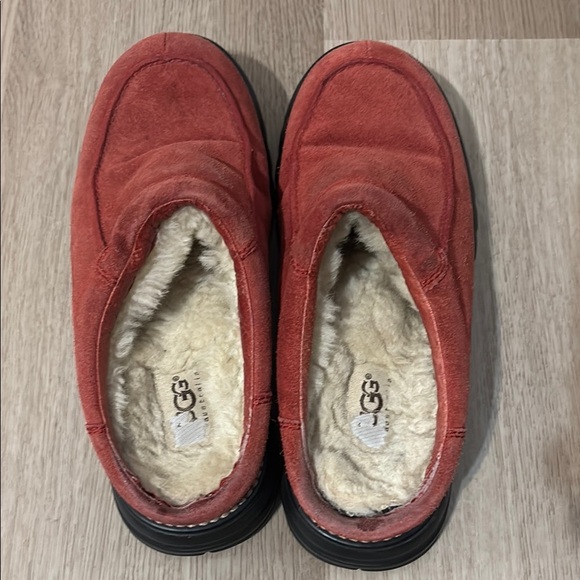 UGG Red Suede Slippers - Picture 3 of 4